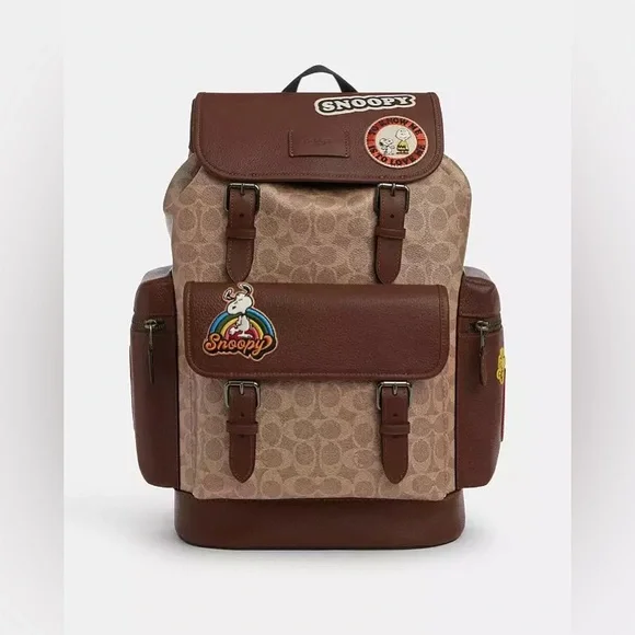 ‼️last one‼️NWT！Coach X Peanuts Sprint Backpack In Signature With Patches（CBI44） - Picture 10 of 13